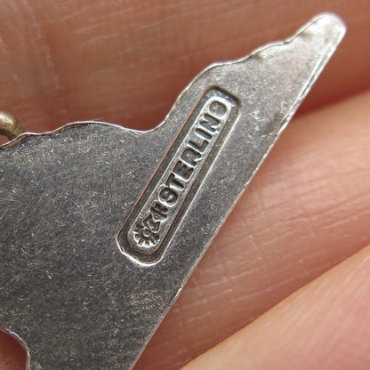 MAISELS INDIAN TRADING 925 Sterling Silver Vintage Virginia State Map Pendant