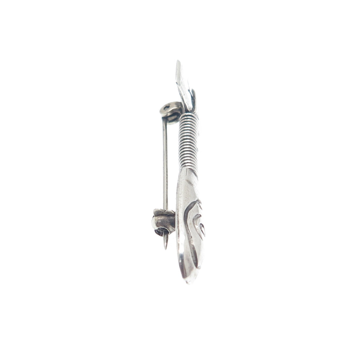 Old Pawn 925 Sterling Silver Vintage Southwestern Native Axe Tribal Pin Brooch