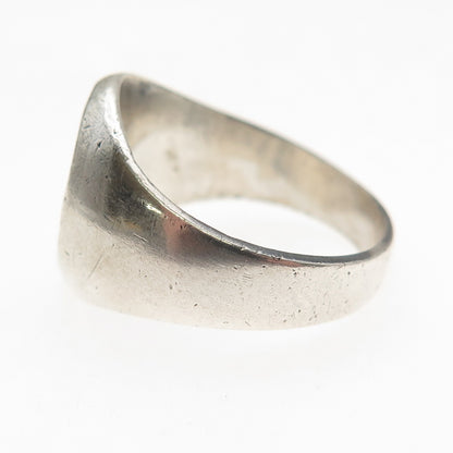 925 Sterling Silver Vintage Mexico Aries Zodiac Sign Oxidized Ring Size 10.75