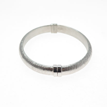 GIOIELLI DI VALENZA Sterling Silver Vintage Italy Modernist Bangle Bracelet 7.5"