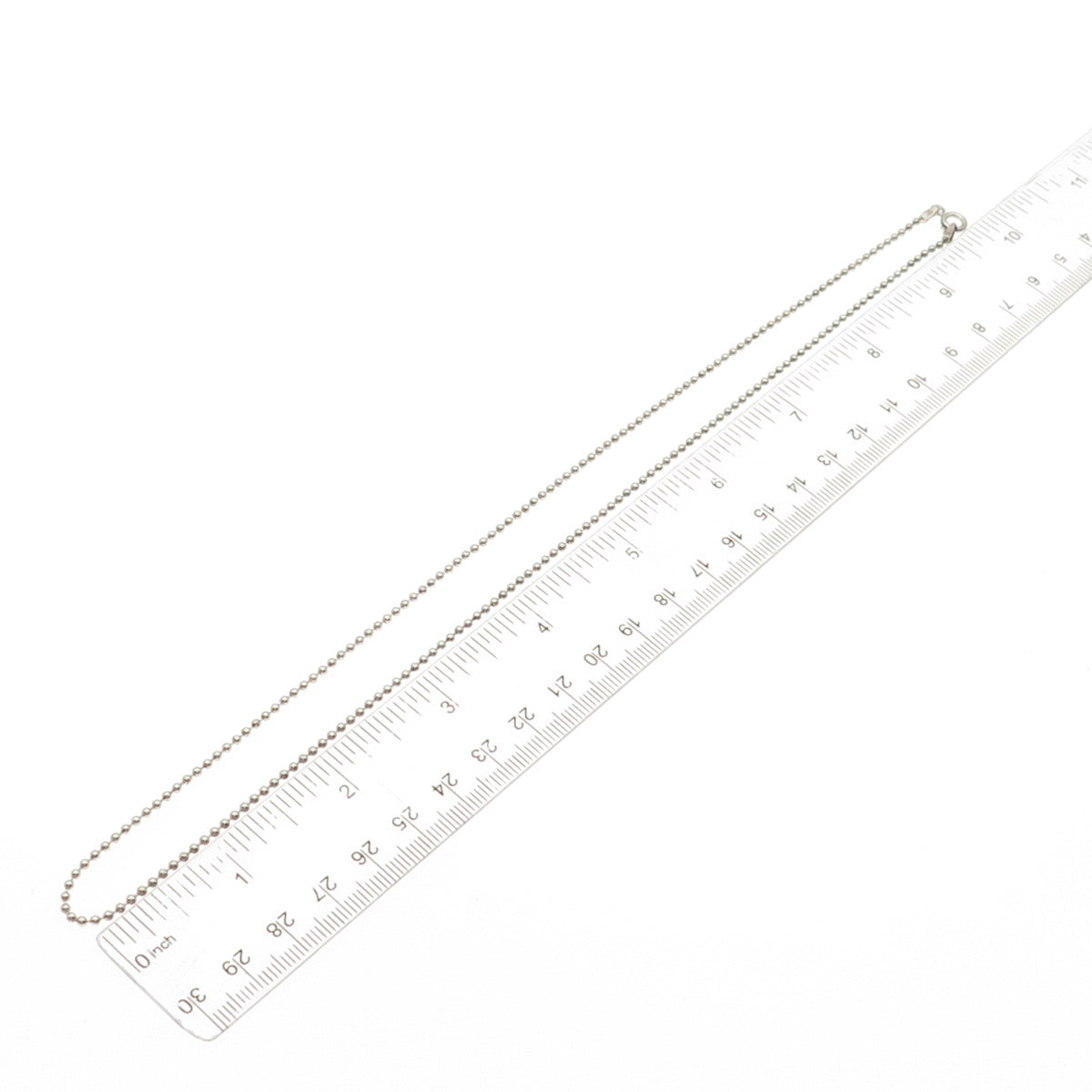 925 Sterling Silver Vintage Italy Ball Beaded Chain Necklace 20"