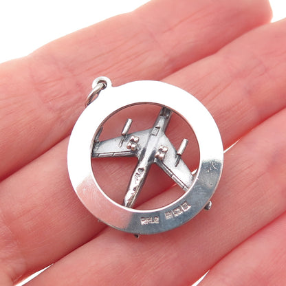Payton Pepper & Sons Sterling Silver Vintage 1964 Birmingham Airplane Pendant