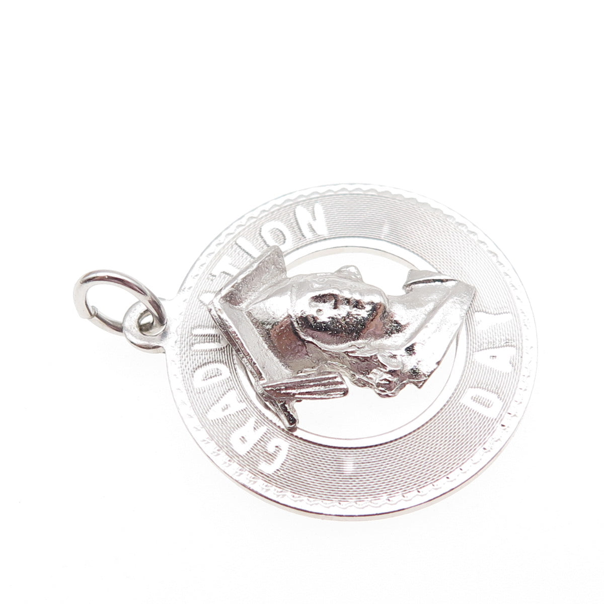 MARC MERCY 925 Sterling Silver Vintage Graduation Day Charm Pendant