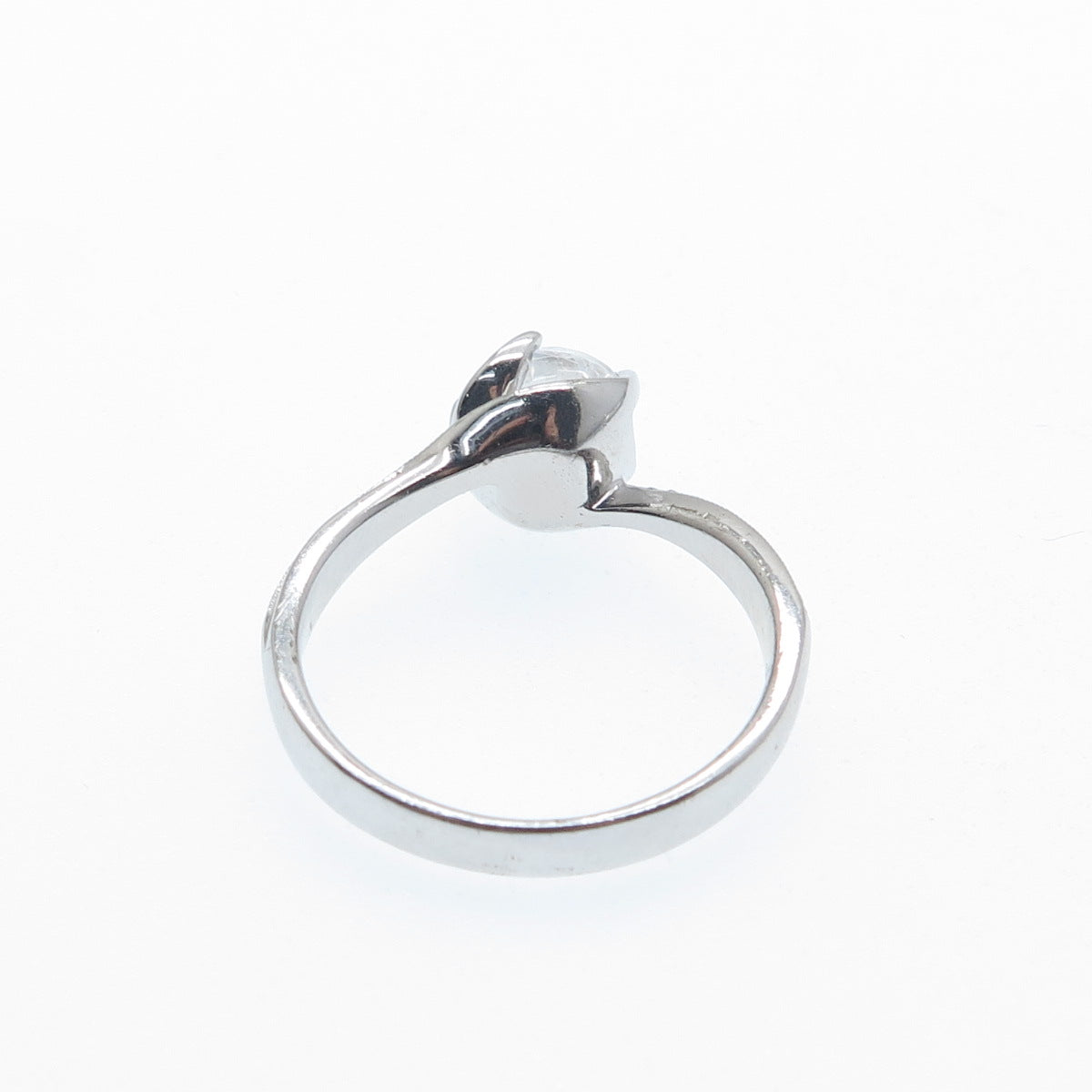 925 Sterling Silver Round-Cut C Z Engagement Ring Size 7.25