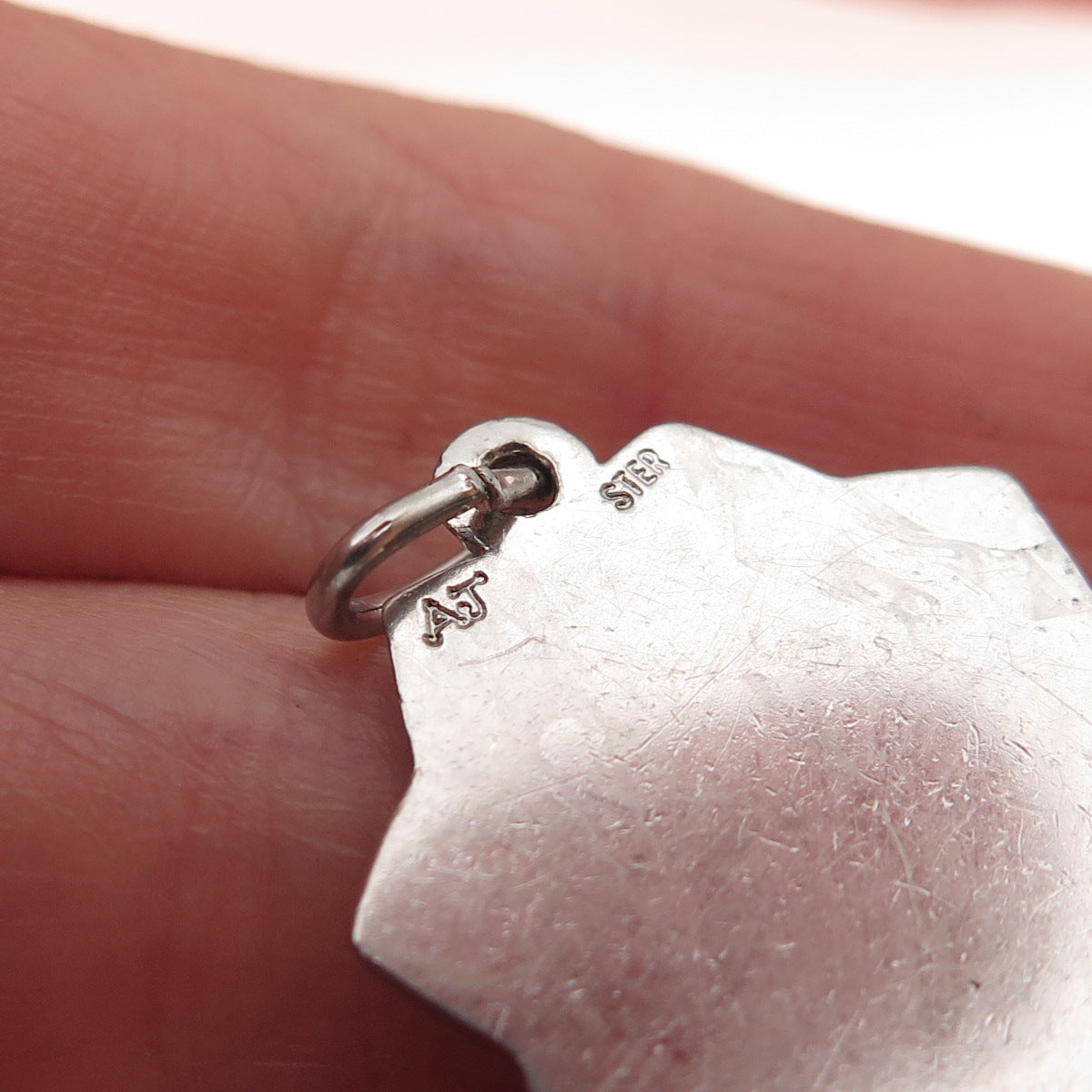 925 Sterling Silver Vintage A Date To Remember Oxidized Charm Pendant