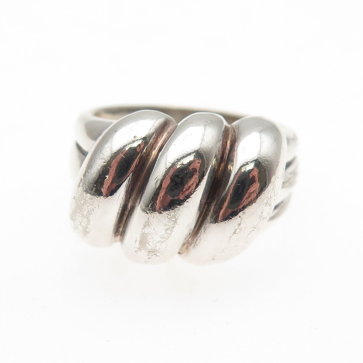 Chapal Zenray 925 Sterling Silver Vintage Modernist Oxidized Ring Size 6