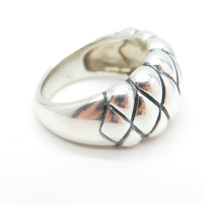 925 Sterling Silver Vintage Puffy Ring Size 7.5