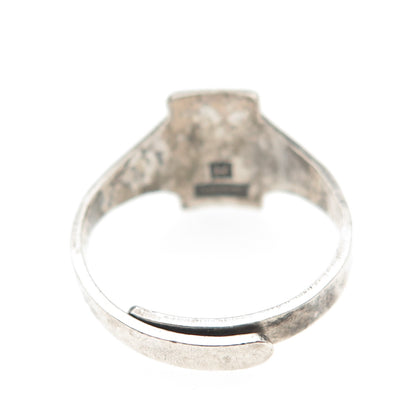 ROBBINS & CO. 925 Sterling Vintage Brownie Girl Scout Adjustable Ring Size 7.75