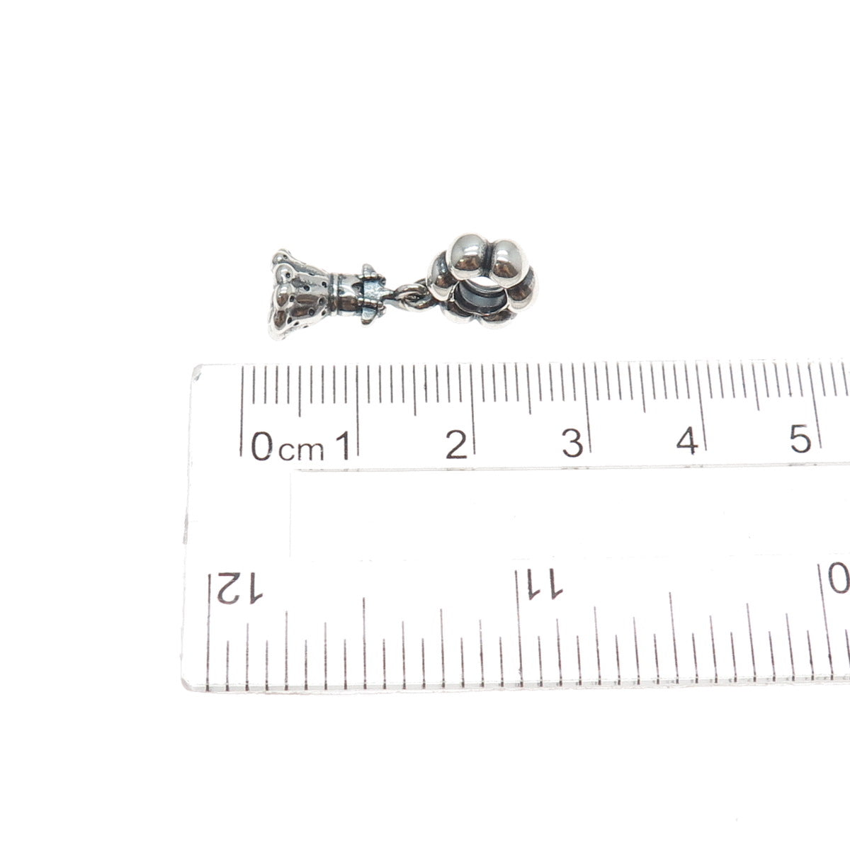 PANDORA 925 Sterling Silver Party Girl Dress Dangle Slide Charm