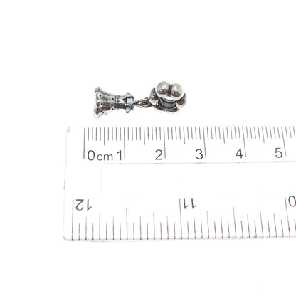 PANDORA 925 Sterling Silver Party Girl Dress Dangle Slide Charm