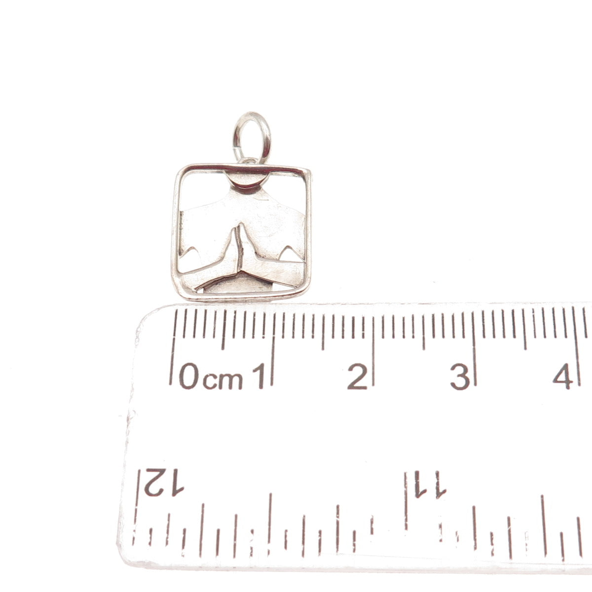FAR FETCHED 925 Sterling Silver Vintage Prayer Hands Mini Charm Pendant