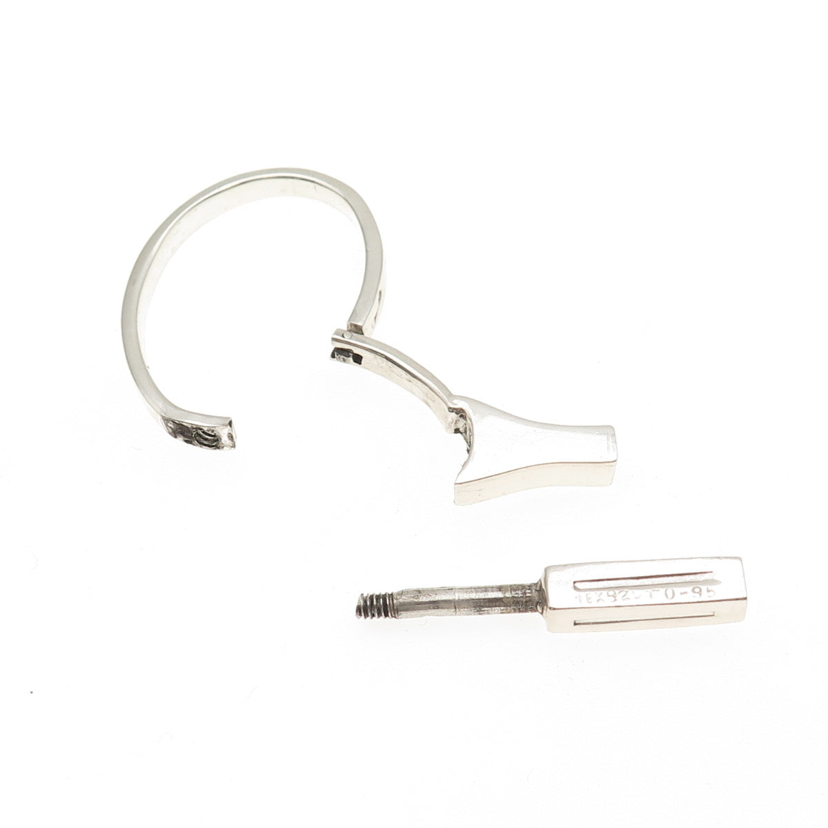 925 Sterling Silver Vintage Mexico Tennis Racket Key Ring Holder