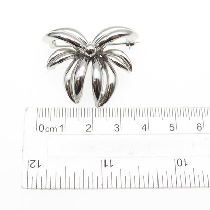 Breadner & Co. 925 Sterling Silver Vintage Modernist Flower Pin Brooch