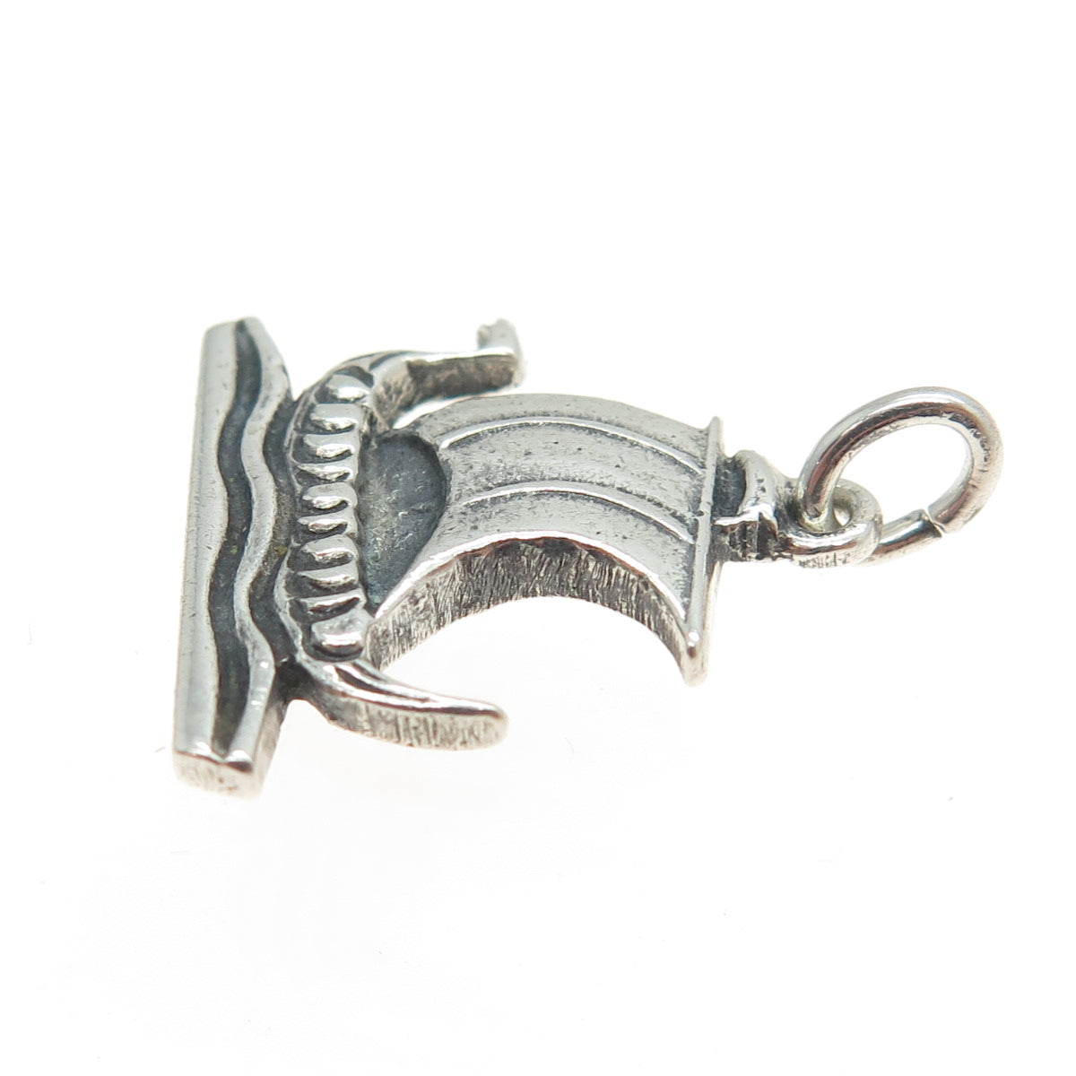 835 Silver Vintage Scandinavian Drakkar Viking Ship Charm Pendant