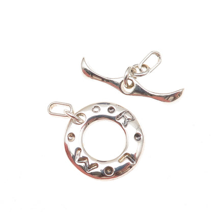 Robert Lee Morris Sterling Silver Vintage Bracelet / Necklace Toggle Lock Clasp