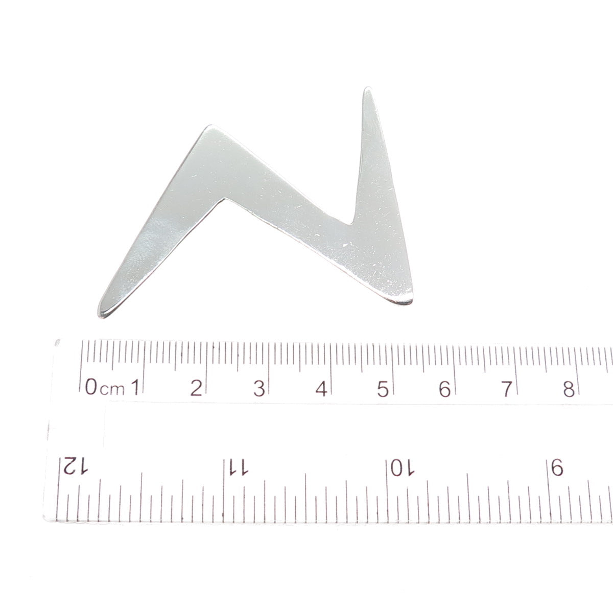 925 Sterling Silver Vintage Mexico Lightning Bolt Modernist Pin Brooch