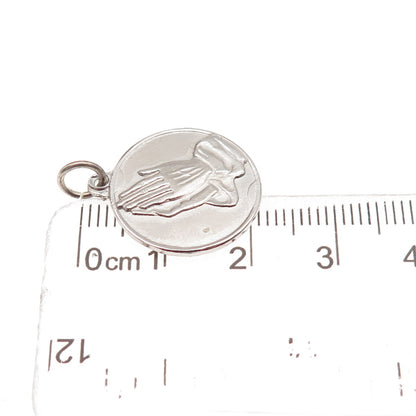 925 Sterling Silver Vintage Prayer Hands Religious Mini Charm Pendant