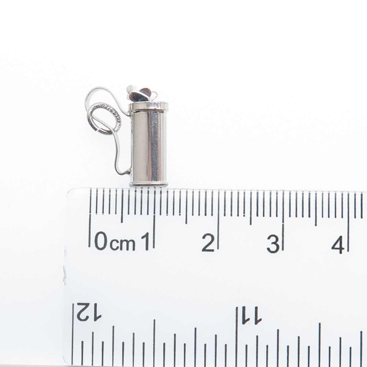 WELLS 925 Sterling Silver Antique Art Deco Golf Club Minimalist 3D Charm Pendant