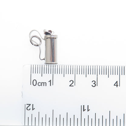 WELLS 925 Sterling Silver Antique Art Deco Golf Club Minimalist 3D Charm Pendant