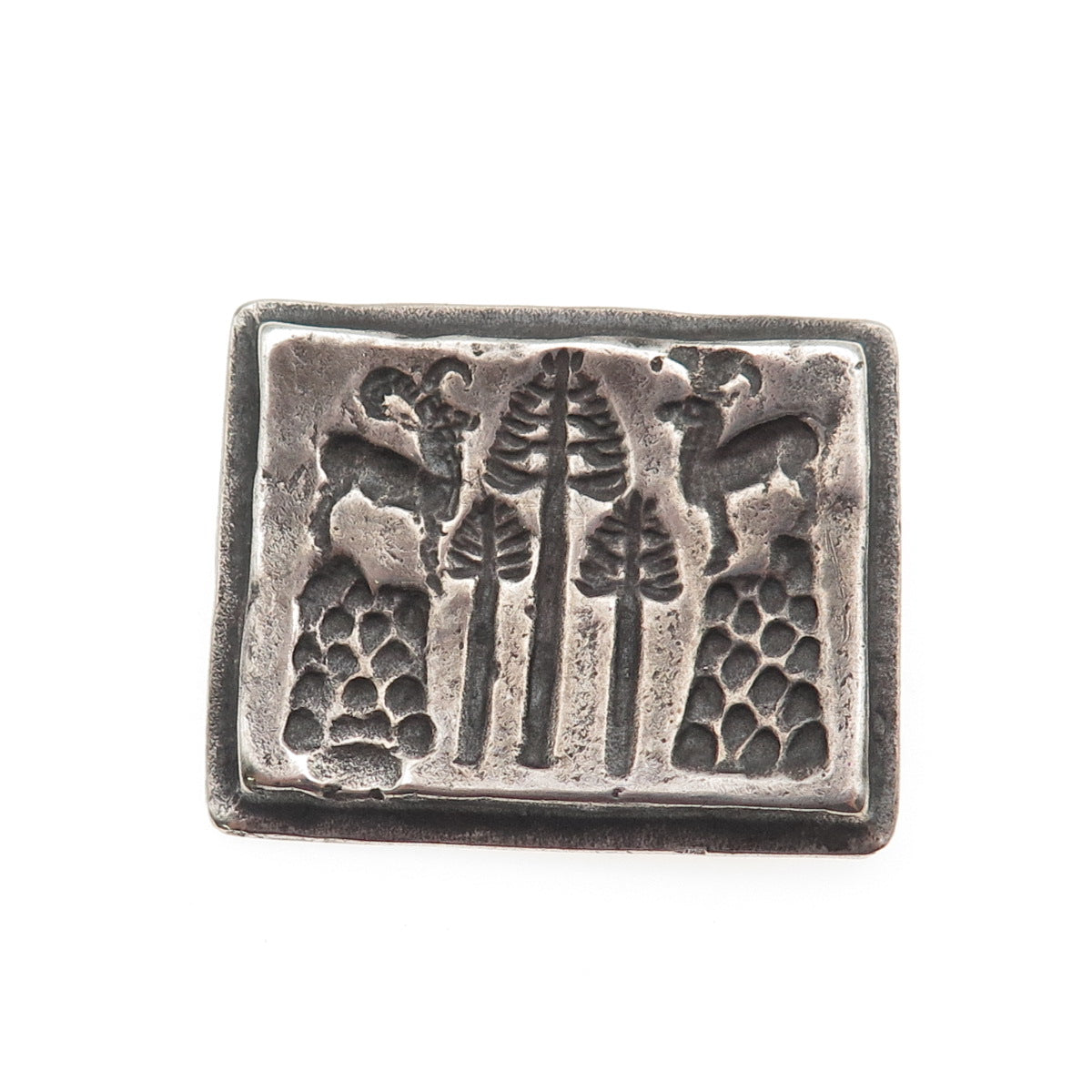 MMA Metropolitan Museum of Art 925 Sterling Silver Vintage Horn Rams Pin Brooch