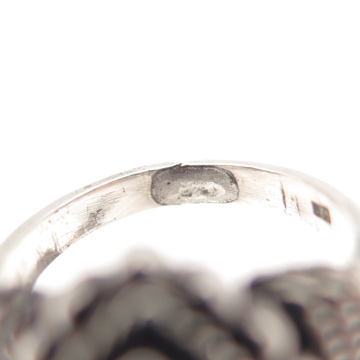 925 Sterling Silver Vintage Real Pear-Cut Red Garnet Oxidized Ring Size 4.5