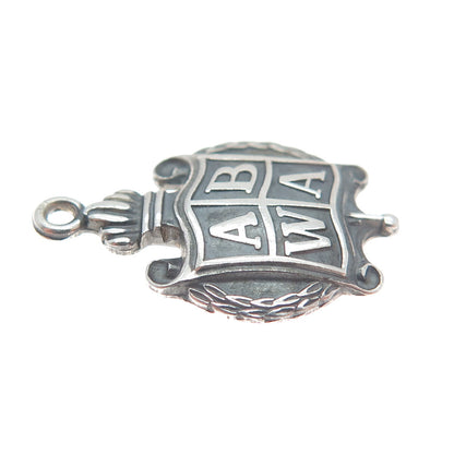 NUMBER ONE 925 Sterling Antique American Business Women's Association Pendant