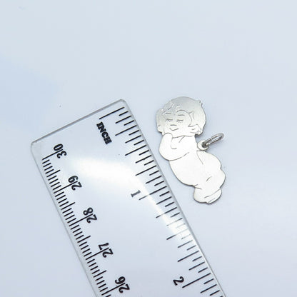 925 Sterling Silver Sleeping Baby Pendant
