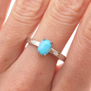 Chuck Clemency 925 Sterling Silver Real Turquoise Diamond-Cut Ring Size 8.25