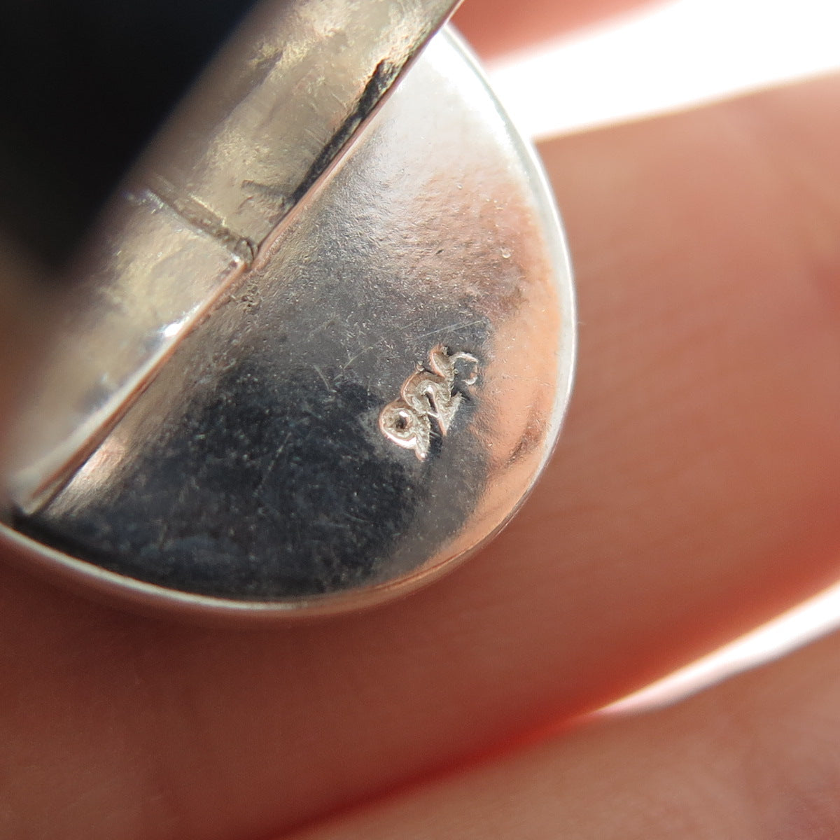 925 Sterling Silver Vintage Enamel Frida Kahlo Pressed Flowers Ring Size 6