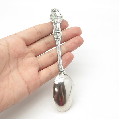 925 Sterling Silver Antique Art Deco R. Wallace Indian Chief Kansas Spoon