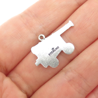 BATES & KLINKE 925 Sterling Silver Vintage Fort Ticonderoga Cannon Charm Pendant