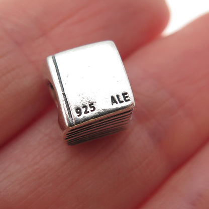 Pandora 925 Sterling Silver Cross Bible Slide Bead Charm