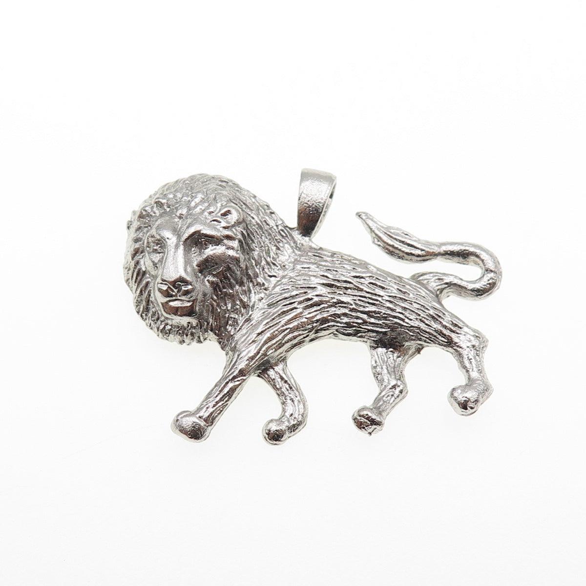 925 Sterling Silver Vintage Lion Charm Pendant