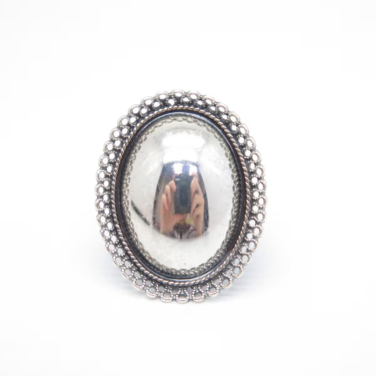 925 Sterling Silver Vintage BEAU Eternal Curve Adjustable Ring Size 5.5