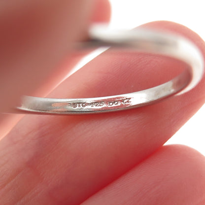 925 Sterling Silver Princess-Cut C Z Engagement Ring Size 9