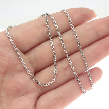 925 Sterling Silver Rolo Chain Necklace 18"