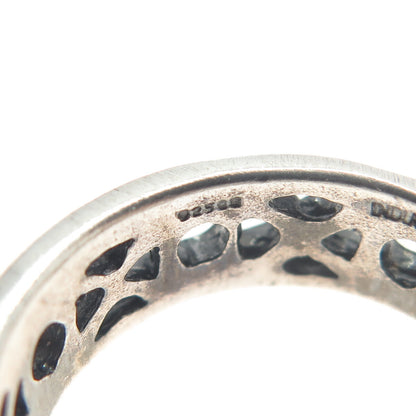 925 Sterling Silver Vintage Infinity Link Band Ring Size 9.5