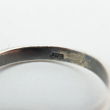 925 Sterling Silver Vintage Twisted Knot Oxidized Ring Size 5.75
