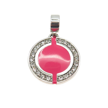 KIROCO JEWELRY 925 Sterling Silver Enamel & Rhinestone K-pay NFC Pendant
