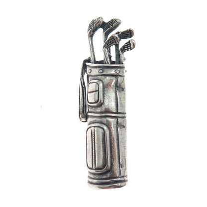 BEAU 925 Sterling Silver Vintage Golf Club Oxidized Pin Brooch