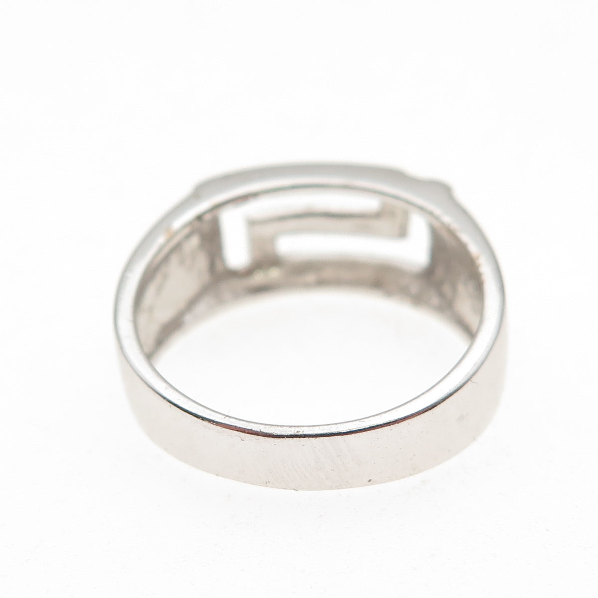 925 Sterling Silver Vintage Maze Ring Size 7.25