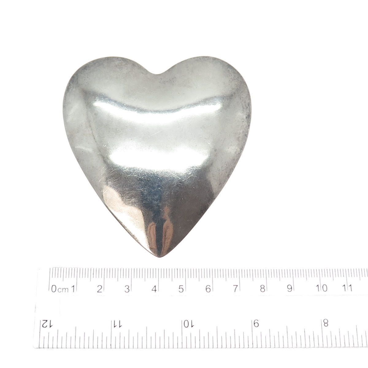 SAM LOVATO KEWA Old Pawn Sterling Silver Vintage Heart Oxidized Brooch / Pendant