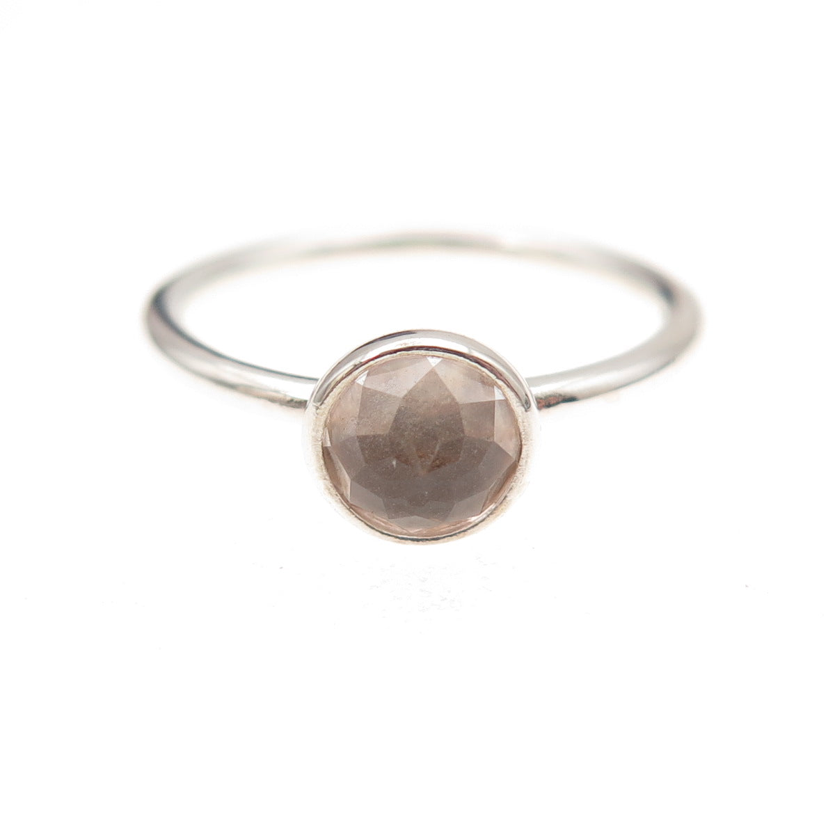 Pandora 925 Sterling Silver Clear Crystal Poetic Droplet Ring Size 6
