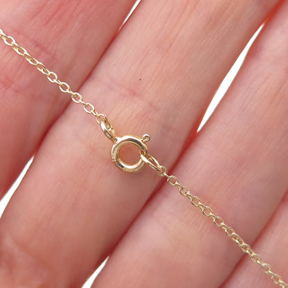 925 Sterling Silver Gold Plated Real Amethyst Cable Chain Necklace 18"