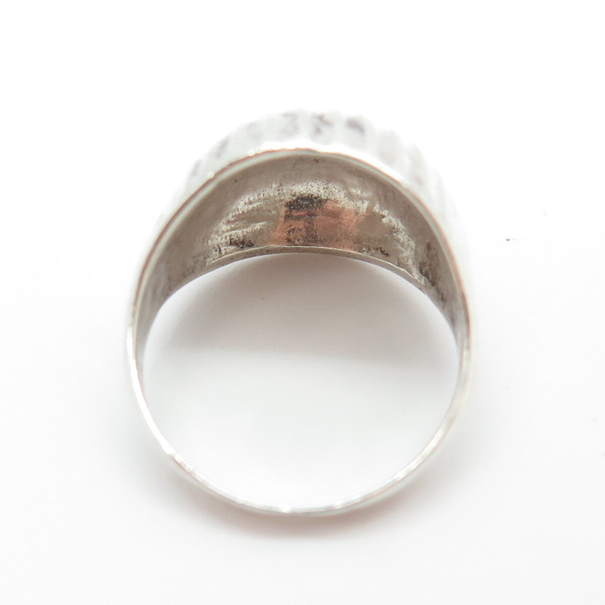 925 Sterling Silver Vintage Modernist Dome Ring Size 6.75