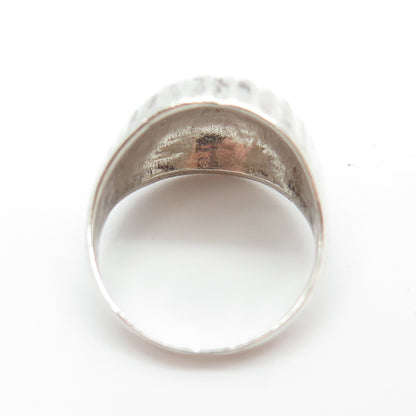 925 Sterling Silver Vintage Modernist Dome Ring Size 6.75