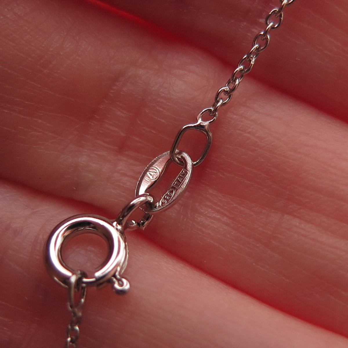 925 Sterling Silver Round-Cut C Z Cross Cable Chain Necklace 18"