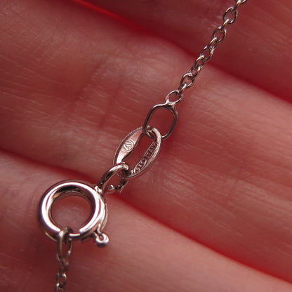 925 Sterling Silver Round-Cut C Z Cross Cable Chain Necklace 18"
