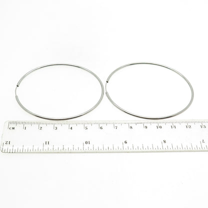 925 Sterling Silver Large Hoop Earrings