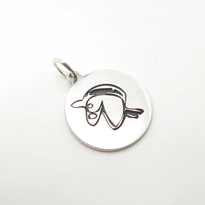 925 Sterling Silver USA Two In Town Horse Charm Pendant